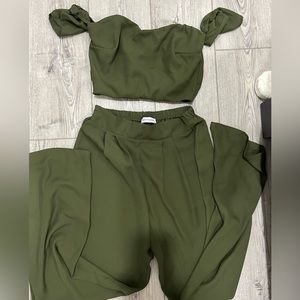 Want My Look Green pant set